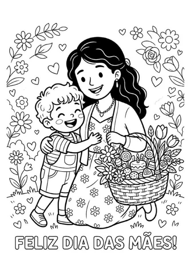 Desenhos de Dia das Maes Para Colorir para imprimir e colorir - imagem 6